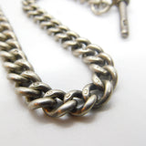Victorian Sterling Silver Graduating Albert Watch Chain Antique 1897 London