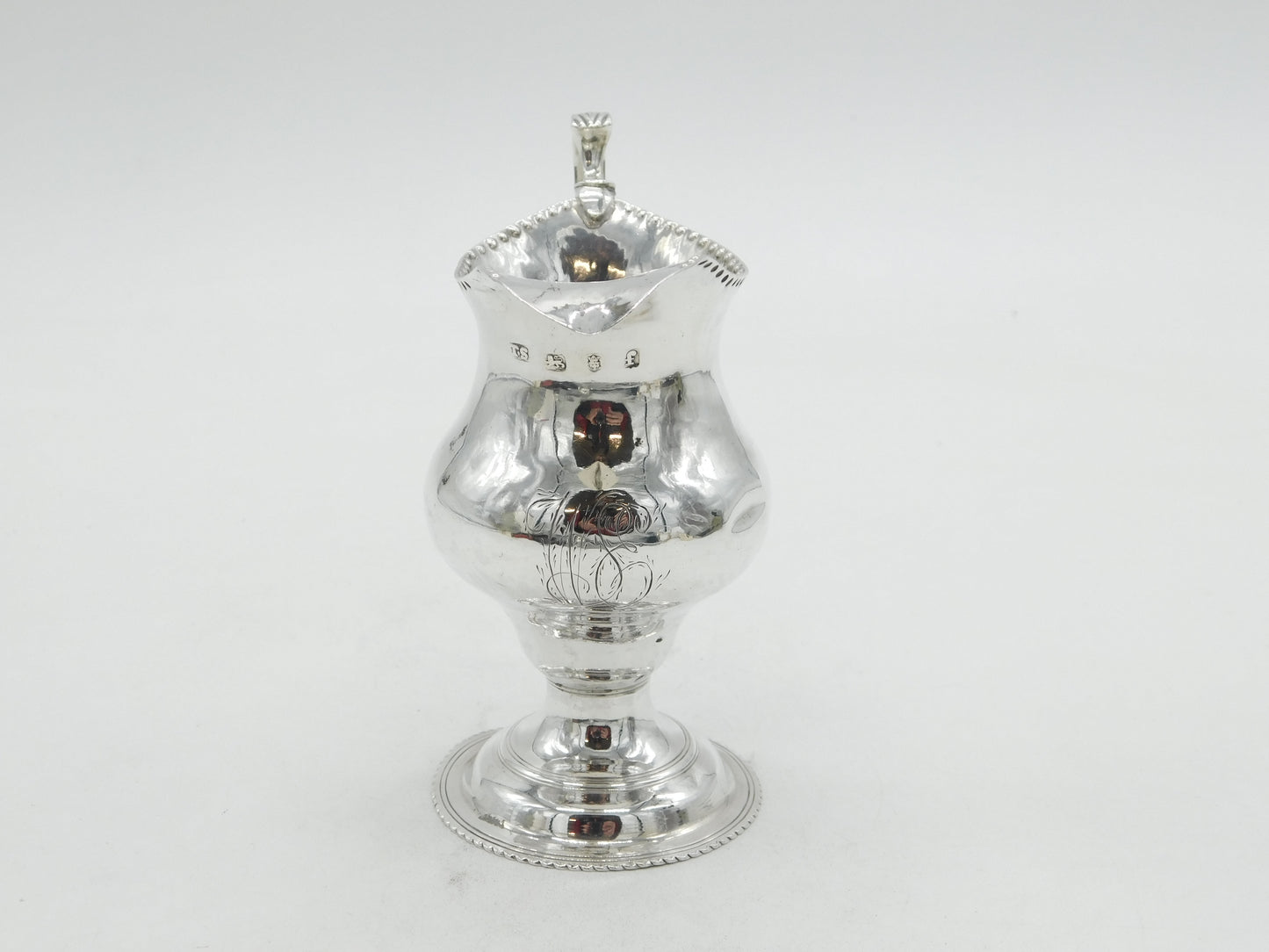 George III Sterling Silver Pedestal Cream Jug Antique 1781 London
