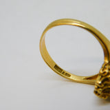 18ct Yellow Gold Four-Stone Sapphire Dress Ring Vintage c1970