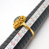 18ct Yellow Gold Four-Stone Sapphire Dress Ring Vintage c1970