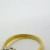 18ct Yellow Gold, 1ct Aquamarine & Diamond Engagement Ring Vintage c2000