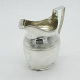 George III Sterling Silver Bright Cut Cream Jug Antique 1799 London S. Hougham