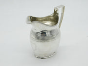George III Sterling Silver Bright Cut Cream Jug Antique 1799 London S. Hougham