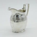 George III Sterling Silver Bright Cut Cream Jug Antique 1799 London S. Hougham