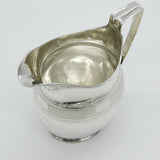 George III Sterling Silver Bright Cut Cream Jug Antique 1799 London S. Hougham