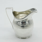 George III Sterling Silver Bright Cut Cream Jug Antique 1799 London S. Hougham
