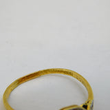 Victorian 18ct Yellow Gold Old-Cut Diamond Daisy Cluster Ring Antique c1880