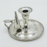 George III Sterling Silver Double Crested Chamberstick Antique 1820 London