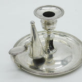 George III Sterling Silver Double Crested Chamberstick Antique 1820 London