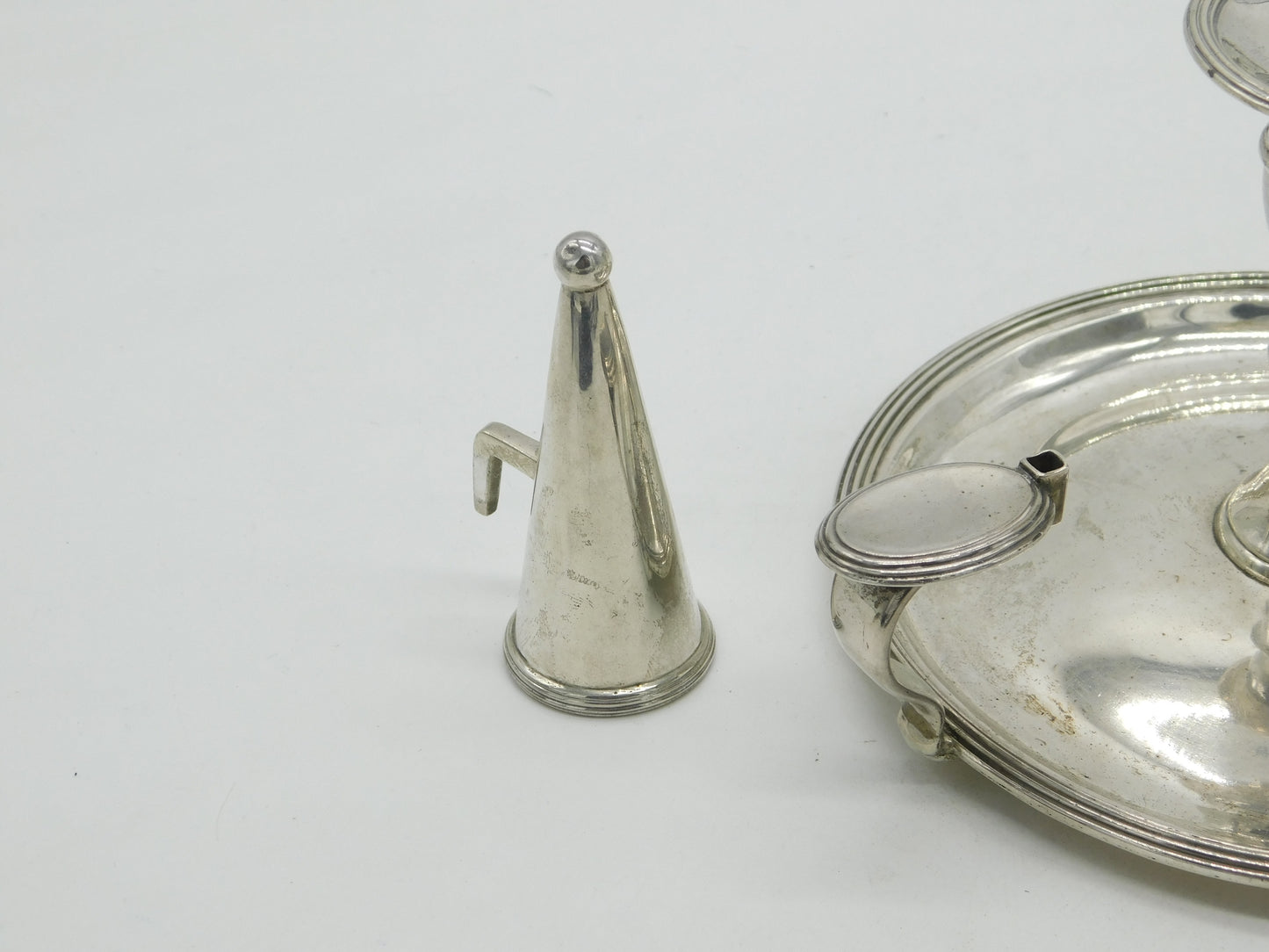 George III Sterling Silver Double Crested Chamberstick Antique 1820 London