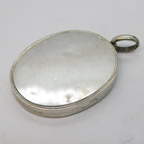 Victorian Large Sterling Silver Monogram Sweetheart Locket Antique c1880s