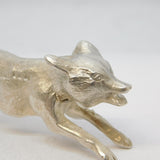 Cast Sterling Silver Running Fox Figurine Sculpture Vintage 1972 Sheffield