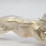 Cast Sterling Silver Running Fox Figurine Sculpture Vintage 1972 Sheffield