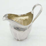George III Newcastle Sterling Silver Fluted Cream Jug Antique c1780 T. Watson