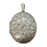 Victorian Aesthetic Movement Sterling Silver Sweetheart Locket Antique 1882 Birmingham