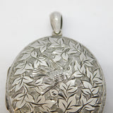 Victorian Aesthetic Movement Sterling Silver Sweetheart Locket Antique 1882 Birmingham