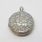 Victorian Aesthetic Movement Sterling Silver Sweetheart Locket Antique 1882 Birmingham