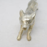Cast Sterling Silver Running Fox Figurine Sculpture Vintage 1972 Sheffield