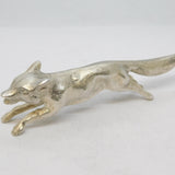 Cast Sterling Silver Running Fox Figurine Sculpture Vintage 1972 Sheffield