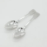 Pair of Georgian Sterling Silver Lion Crested Serving Spoons 1837 London Antique