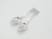 Pair of Georgian Sterling Silver Lion Crested Serving Spoons 1837 London Antique