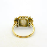 18th Century 18ct Gold, Green Paste, Ruby Mourning Ring Antique c1790 Georgian