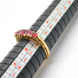 Victorian 18ct Gold Graduated Five-Stone Ruby Dress Ring Antique c1880
