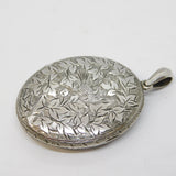 Victorian Aesthetic Movement Sterling Silver Sweetheart Locket Antique 1882 Birmingham