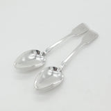 Pair of Georgian Sterling Silver Lion Crested Serving Spoons 1837 London Antique