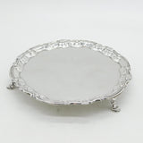 George II Sterling Silver Salver Dish Antique 1755 London William Peaston