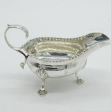 George III Sterling Silver Sauce Boat Pie Crust Edge Antique 1776 London
