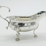 George III Sterling Silver Sauce Boat Pie Crust Edge Antique 1776 London