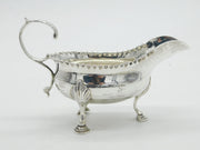 George III Sterling Silver Sauce Boat Pie Crust Edge Antique 1776 London