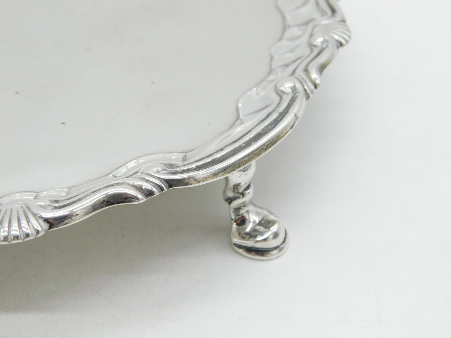George II Sterling Silver Salver Dish Antique 1755 London William Peaston