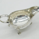 George III Sterling Silver Sauce Boat Pie Crust Edge Antique 1776 London