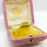 9ct Yellow Gold, Diamond & Sapphire Half Eternity Ring Vintage 1967 London