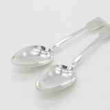 Pair of Georgian Sterling Silver Lion Crested Serving Spoons 1837 London Antique