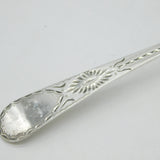 George III Exeter Sterling Silver Bright Cut Tablespoon Antique 1769 R. Jenkins