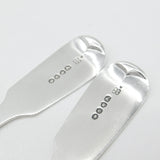 Pair of Georgian Sterling Silver Lion Crested Serving Spoons 1837 London Antique