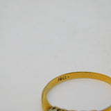 Victorian 18ct Yellow Gold & Three-Stone Diamond Dress Ring Antique c1880