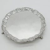 George II Sterling Silver Salver Dish Antique 1755 London William Peaston