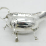 George III Sterling Silver Sauce Boat Pie Crust Edge Antique 1776 London