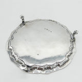 George II Sterling Silver Salver Dish Antique 1755 London William Peaston