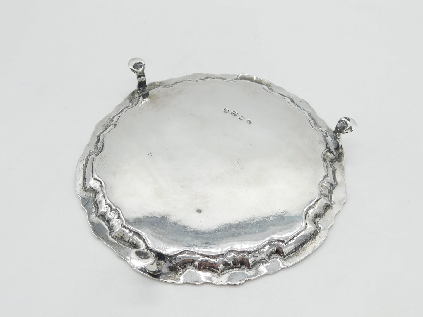George II Sterling Silver Salver Dish Antique 1755 London William Peaston