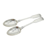 George III Aberdeen Sterling Silver Pair of Dessert Spoons Antique c1810 Scottish