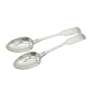 George III Aberdeen Sterling Silver Pair of Dessert Spoons Antique c1810 Scottish