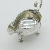 George III Sterling Silver Sauce Boat Pie Crust Edge Antique 1776 London