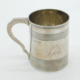 George III Sterling Silver Engraved Christening Mug Antique 1812 London