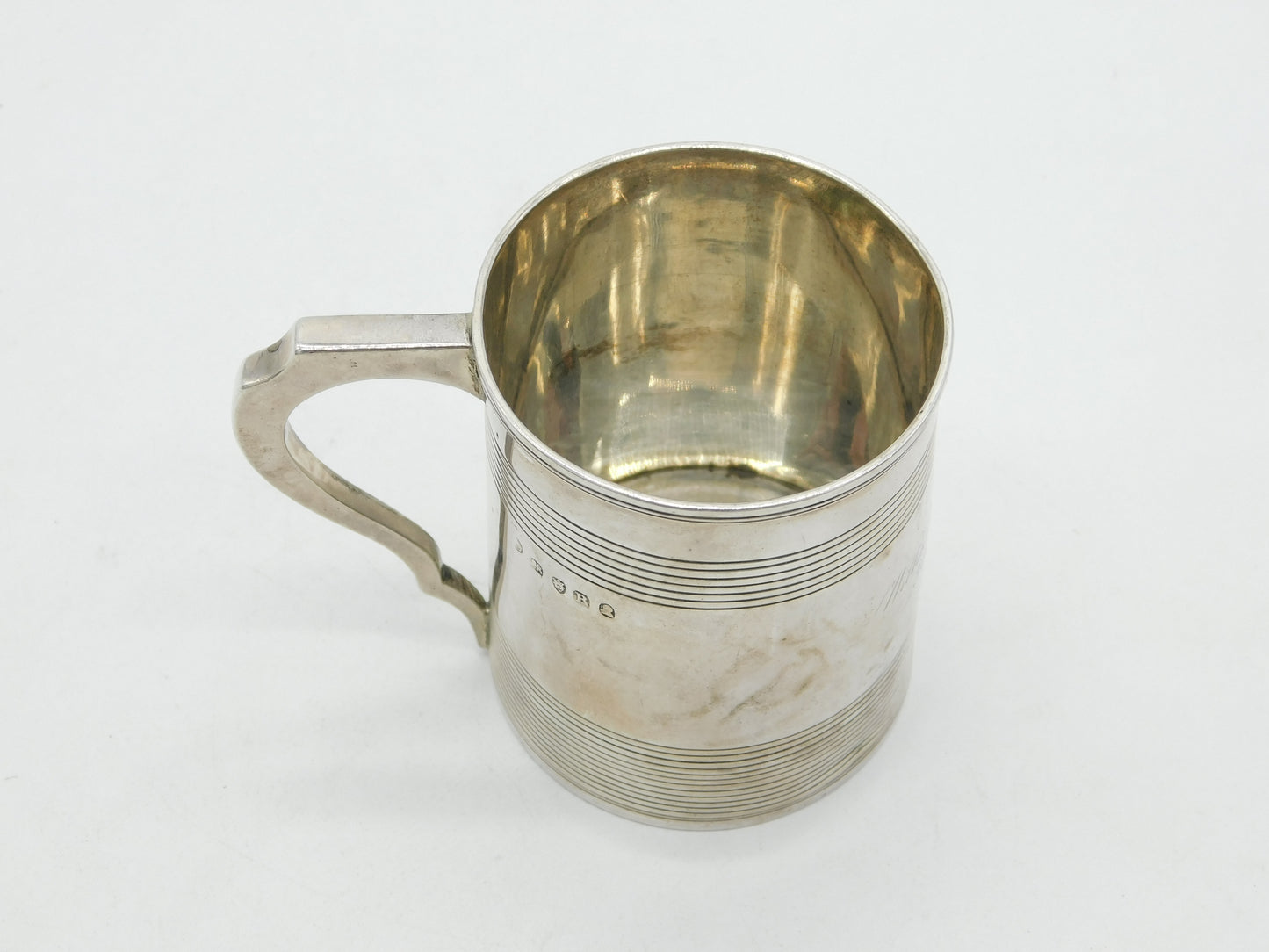 George III Sterling Silver Engraved Christening Mug Antique 1812 London