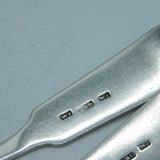 George III Aberdeen Sterling Silver Pair of Dessert Spoons Antique c1810 Scottish